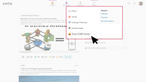 A student's Xello dashboard with the Plan menu open and the cursor clicking Texas CCMR.